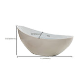 Acrylic Soaking Bathtub Antique Finish Single Slipper Bath Tub Clearhalo 'Bathroom Remodel & Bathroom Fixtures' 'Bathtubs' 'Home Improvement' 'home_improvement' 'home_improvement_bathtubs' 'Showers & Bathtubs' 6895639