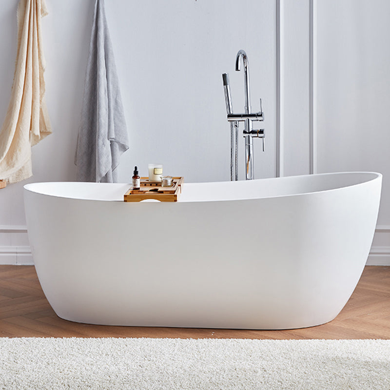 Stone Soaking Bathtub Antique Finish Single Slipper Bath Tub White 71"L x 33"W x 25"H Clearhalo 'Bathroom Remodel & Bathroom Fixtures' 'Bathtubs' 'Home Improvement' 'home_improvement' 'home_improvement_bathtubs' 'Showers & Bathtubs' 6895694