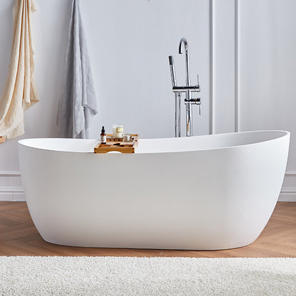 Stone Soaking Bathtub Antique Finish Single Slipper Bath Tub White 71"L x 33"W x 25"H Clearhalo 'Bathroom Remodel & Bathroom Fixtures' 'Bathtubs' 'Home Improvement' 'home_improvement' 'home_improvement_bathtubs' 'Showers & Bathtubs' 6895694