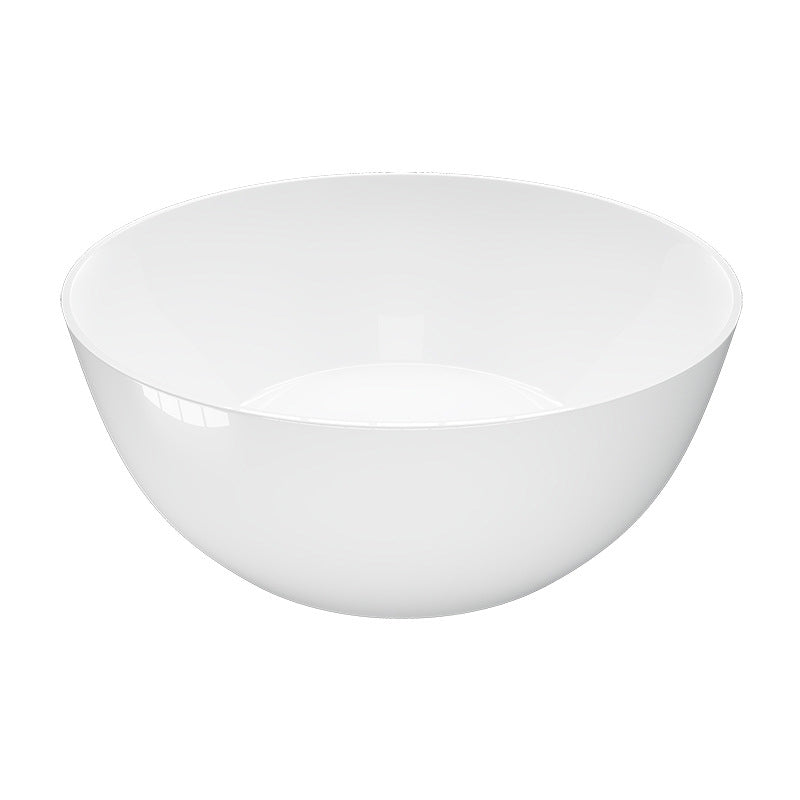 Acrylic Round Tub Soaking Freestanding Bathtub , 23.62-inch Tall White 43.3"L x 43.3"W x 23.6"H Clearhalo 'Bathroom Remodel & Bathroom Fixtures' 'Bathtubs' 'Home Improvement' 'home_improvement' 'home_improvement_bathtubs' 'Showers & Bathtubs' 6895732