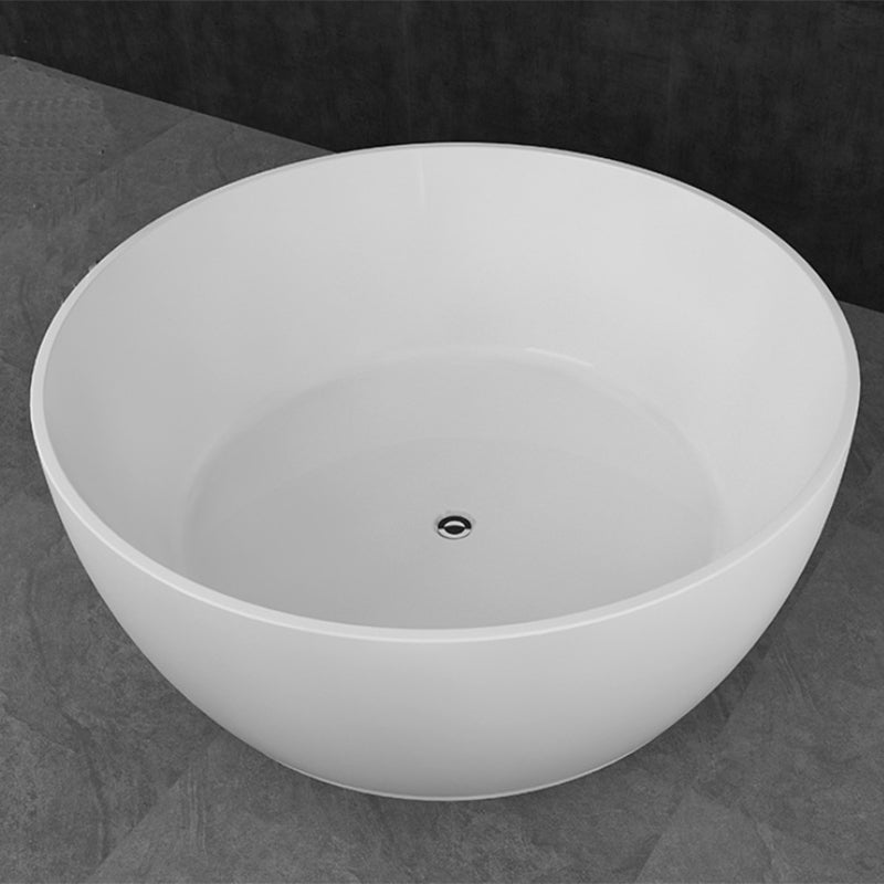Acrylic Round Tub Soaking Freestanding Bathtub , 23.62-inch Tall White 59"L x 59"W x 24"H Clearhalo 'Bathroom Remodel & Bathroom Fixtures' 'Bathtubs' 'Home Improvement' 'home_improvement' 'home_improvement_bathtubs' 'Showers & Bathtubs' 6895735