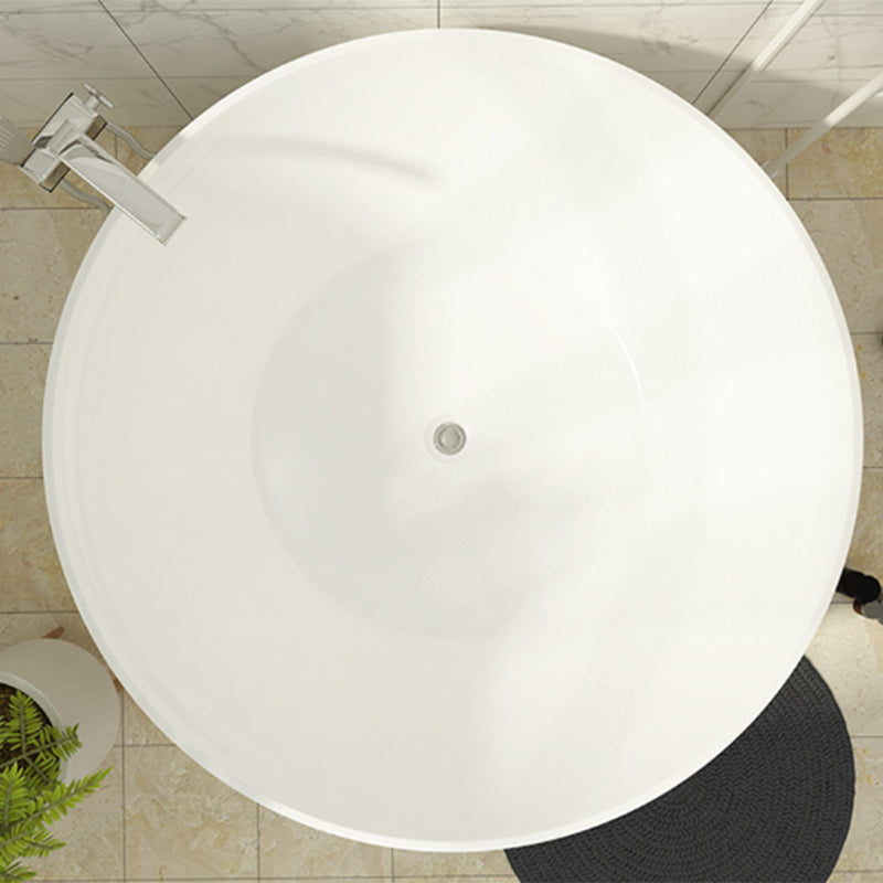 Acrylic Round Tub Soaking Freestanding Bathtub , 23.62-inch Tall Clearhalo 'Bathroom Remodel & Bathroom Fixtures' 'Bathtubs' 'Home Improvement' 'home_improvement' 'home_improvement_bathtubs' 'Showers & Bathtubs' 6895738