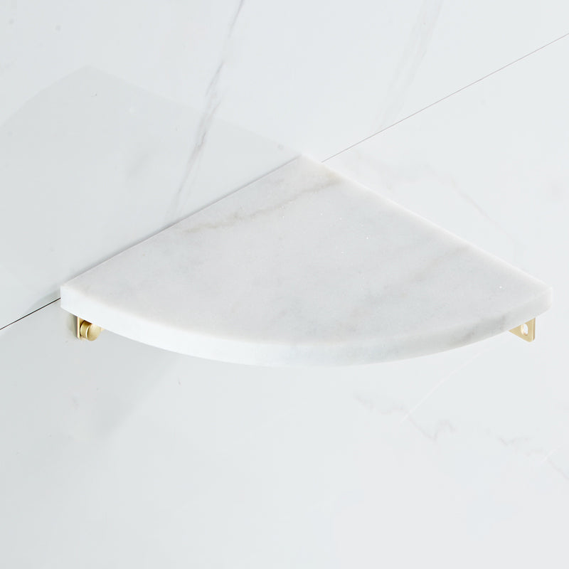 Modern White Bathroom Accessory As Individual Or As a Set in Marble Triangular Bath Shelf Clearhalo 'Bathroom Hardware Sets' 'Bathroom Hardware' 'Bathroom Remodel & Bathroom Fixtures' 'bathroom_hardware_sets' 'Home Improvement' 'home_improvement' 'home_improvement_bathroom_hardware_sets' 6896920