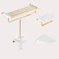 Modern White Bathroom Accessory As Individual Or As a Set in Marble 4-Piece Set (Triangular Bath Shelf) Clearhalo 'Bathroom Hardware Sets' 'Bathroom Hardware' 'Bathroom Remodel & Bathroom Fixtures' 'bathroom_hardware_sets' 'Home Improvement' 'home_improvement' 'home_improvement_bathroom_hardware_sets' 6896922