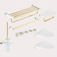 Modern White Bathroom Accessory As Individual Or As a Set in Marble 7-Piece Set Clearhalo 'Bathroom Hardware Sets' 'Bathroom Hardware' 'Bathroom Remodel & Bathroom Fixtures' 'bathroom_hardware_sets' 'Home Improvement' 'home_improvement' 'home_improvement_bathroom_hardware_sets' 6896932