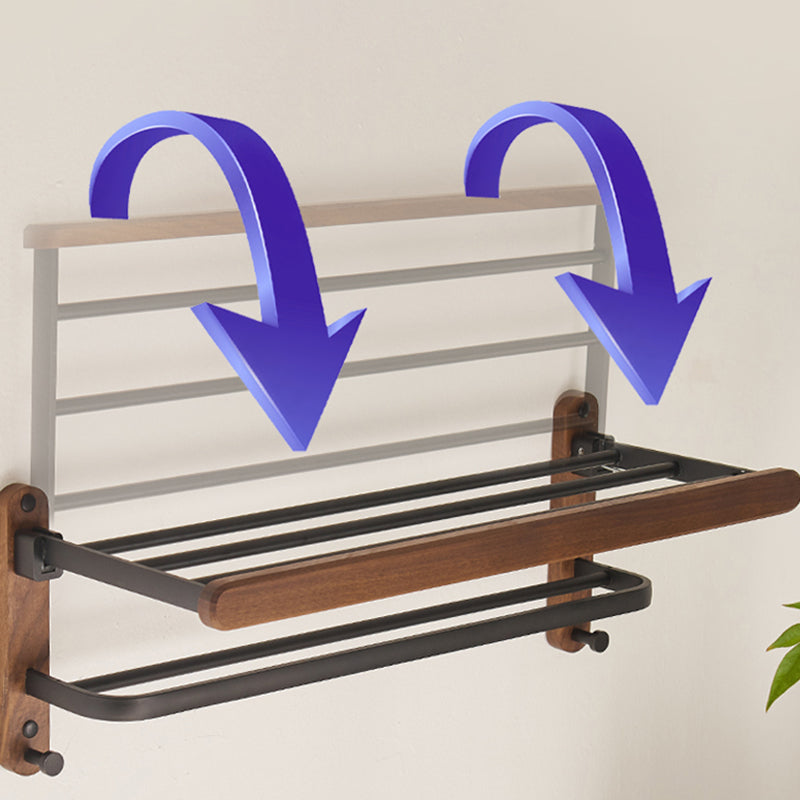 Modern Bathroom Accessory Kit Aluminum & Wood Bath Hardware Set Clearhalo 'Bathroom Hardware Sets' 'Bathroom Hardware' 'Bathroom Remodel & Bathroom Fixtures' 'bathroom_hardware_sets' 'Home Improvement' 'home_improvement' 'home_improvement_bathroom_hardware_sets' 6896994