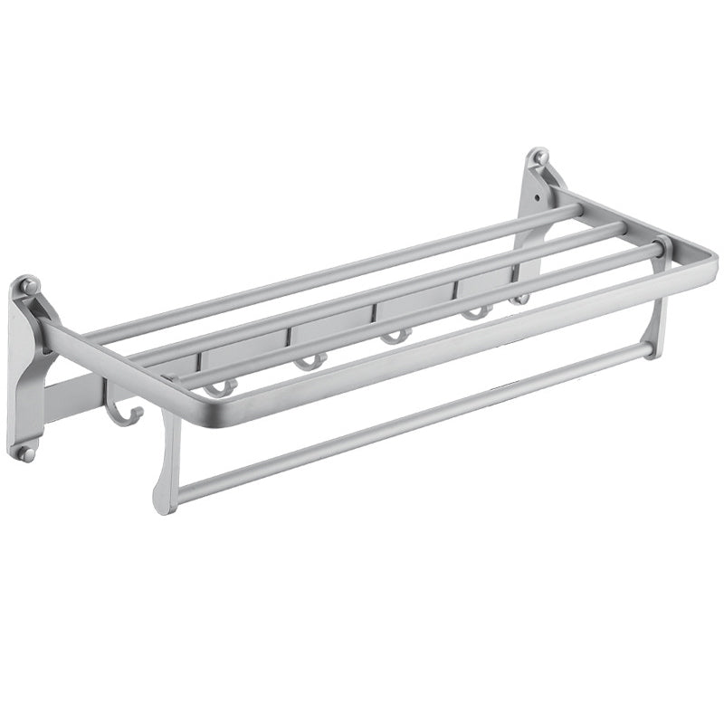 6-Piece Contemporary Bath Hardware Set Bath Shelf/Towel Bar Paper Holder Included Clearhalo 'Bathroom Hardware Sets' 'Bathroom Hardware' 'Bathroom Remodel & Bathroom Fixtures' 'bathroom_hardware_sets' 'Home Improvement' 'home_improvement' 'home_improvement_bathroom_hardware_sets' 6897018