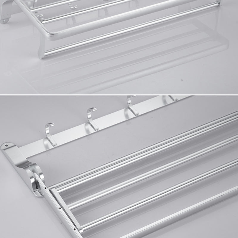 6-Piece Contemporary Bath Hardware Set Bath Shelf/Towel Bar Paper Holder Included Clearhalo 'Bathroom Hardware Sets' 'Bathroom Hardware' 'Bathroom Remodel & Bathroom Fixtures' 'bathroom_hardware_sets' 'Home Improvement' 'home_improvement' 'home_improvement_bathroom_hardware_sets' 6897022