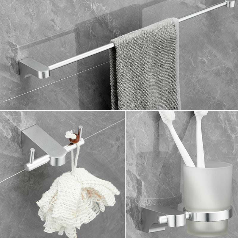 6-Piece Chrome Bathroom Accessory as Individual or as a Set with Towel Ring Bar Clearhalo 'Bathroom Hardware Sets' 'Bathroom Hardware' 'Bathroom Remodel & Bathroom Fixtures' 'bathroom_hardware_sets' 'Home Improvement' 'home_improvement' 'home_improvement_bathroom_hardware_sets' 6897081
