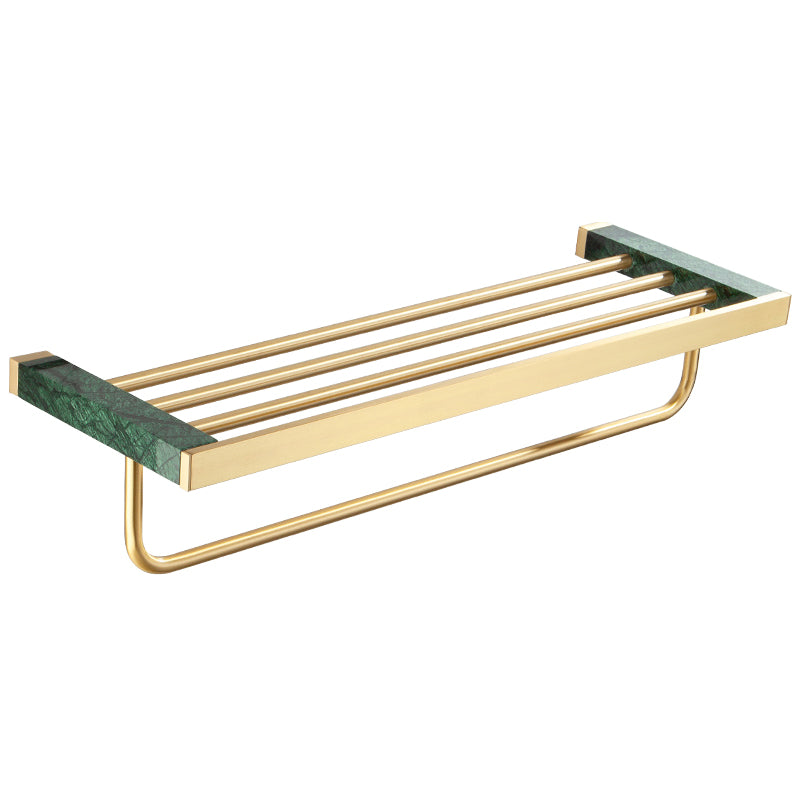 Golden Bath Hardware Set Brass& Marble Bathroom Accessory Kit Towel Rack Clearhalo 'Bathroom Hardware Sets' 'Bathroom Hardware' 'Bathroom Remodel & Bathroom Fixtures' 'bathroom_hardware_sets' 'Home Improvement' 'home_improvement' 'home_improvement_bathroom_hardware_sets' 6897098