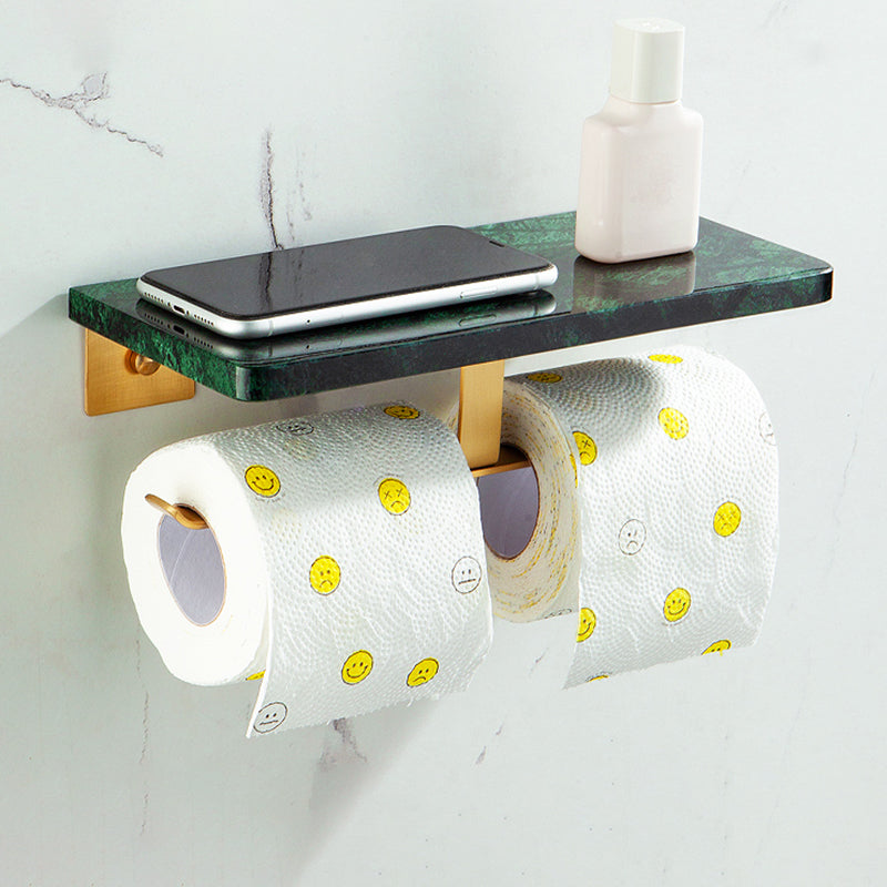 Golden Bath Hardware Set Brass& Marble Bathroom Accessory Kit Clearhalo 'Bathroom Hardware Sets' 'Bathroom Hardware' 'Bathroom Remodel & Bathroom Fixtures' 'bathroom_hardware_sets' 'Home Improvement' 'home_improvement' 'home_improvement_bathroom_hardware_sets' 6897100