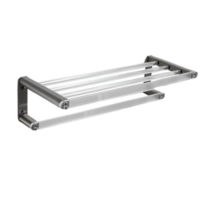 Modern Bathroom Set Grey Towel Bar Bath Shelf Bathroom Accessory Kit Clearhalo 'Bathroom Hardware Sets' 'Bathroom Hardware' 'Bathroom Remodel & Bathroom Fixtures' 'bathroom_hardware_sets' 'Home Improvement' 'home_improvement' 'home_improvement_bathroom_hardware_sets' 6897171