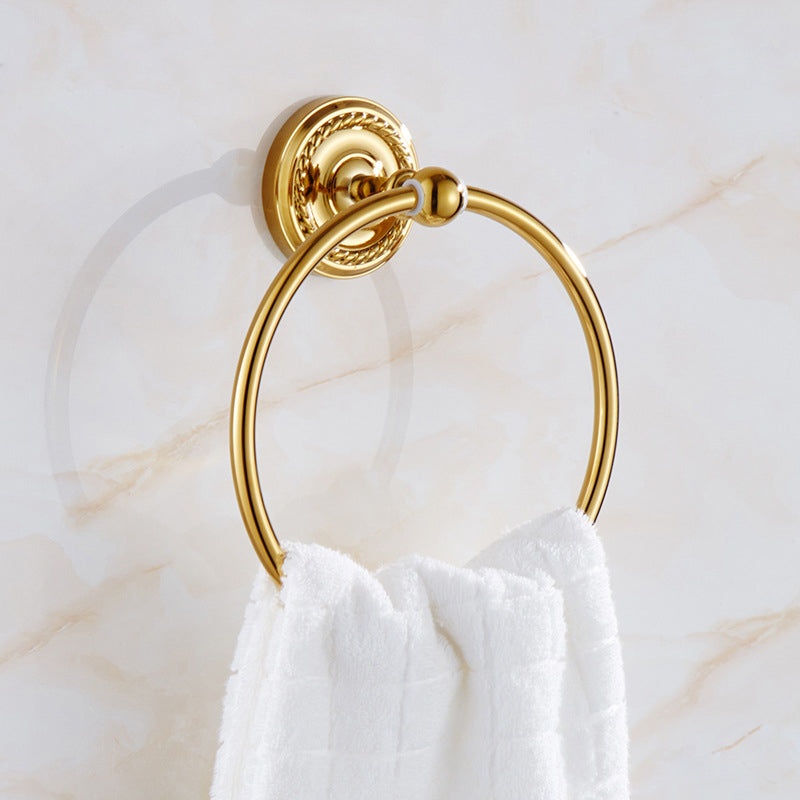 Traditional Golden Bath Hardware Set Copper Bathroom Accessory Kit Towel Ring Clearhalo 'Bathroom Hardware Sets' 'Bathroom Hardware' 'Bathroom Remodel & Bathroom Fixtures' 'bathroom_hardware_sets' 'Home Improvement' 'home_improvement' 'home_improvement_bathroom_hardware_sets' 6897210