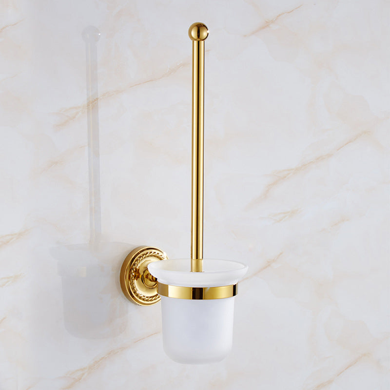 Traditional Golden Bath Hardware Set Copper Bathroom Accessory Kit Toilet Brush Clearhalo 'Bathroom Hardware Sets' 'Bathroom Hardware' 'Bathroom Remodel & Bathroom Fixtures' 'bathroom_hardware_sets' 'Home Improvement' 'home_improvement' 'home_improvement_bathroom_hardware_sets' 6897214