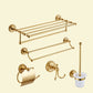 Traditional Golden Bath Hardware Set Copper Bathroom Accessory Kit 5-Piece Set (Toilet Paper Holder) Clearhalo 'Bathroom Hardware Sets' 'Bathroom Hardware' 'Bathroom Remodel & Bathroom Fixtures' 'bathroom_hardware_sets' 'Home Improvement' 'home_improvement' 'home_improvement_bathroom_hardware_sets' 6897227