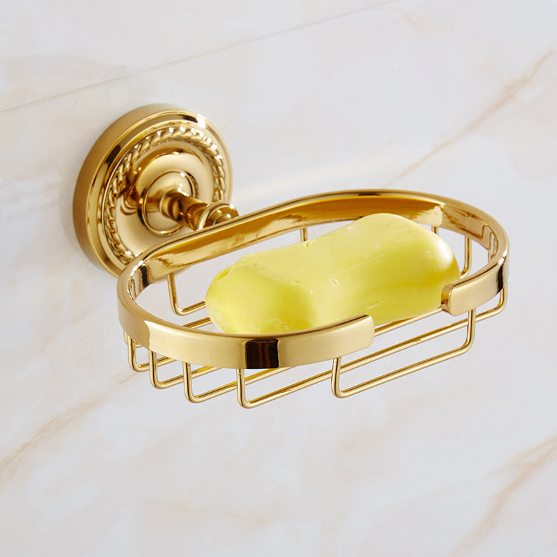 Traditional Golden Bath Hardware Set Copper Bathroom Accessory Kit Soap Net Clearhalo 'Bathroom Hardware Sets' 'Bathroom Hardware' 'Bathroom Remodel & Bathroom Fixtures' 'bathroom_hardware_sets' 'Home Improvement' 'home_improvement' 'home_improvement_bathroom_hardware_sets' 6897232