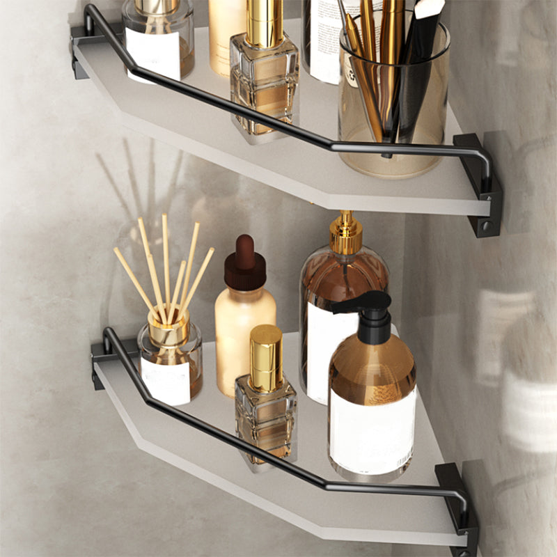 Modern Bathroom Accessory Set Bath Shelf Towel Bar Black Bath Hardware Set Clearhalo 'Bathroom Hardware Sets' 'Bathroom Hardware' 'Bathroom Remodel & Bathroom Fixtures' 'bathroom_hardware_sets' 'Home Improvement' 'home_improvement' 'home_improvement_bathroom_hardware_sets' 6897240