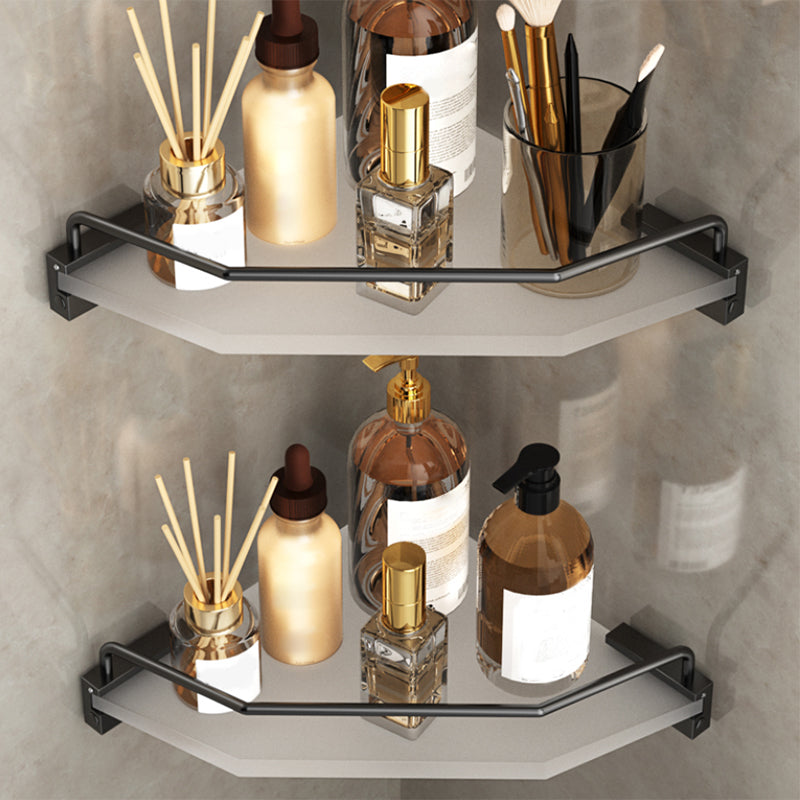 Modern Bathroom Accessory Set Bath Shelf Towel Bar Black Bath Hardware Set Clearhalo 'Bathroom Hardware Sets' 'Bathroom Hardware' 'Bathroom Remodel & Bathroom Fixtures' 'bathroom_hardware_sets' 'Home Improvement' 'home_improvement' 'home_improvement_bathroom_hardware_sets' 6897243