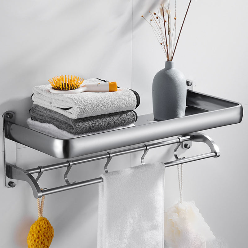 5-Piece Modern Bathroom Accessory Set with Bath Shelf/Towel Bar/Paper Holder Clearhalo 'Bathroom Hardware Sets' 'Bathroom Hardware' 'Bathroom Remodel & Bathroom Fixtures' 'bathroom_hardware_sets' 'Home Improvement' 'home_improvement' 'home_improvement_bathroom_hardware_sets' 6897269