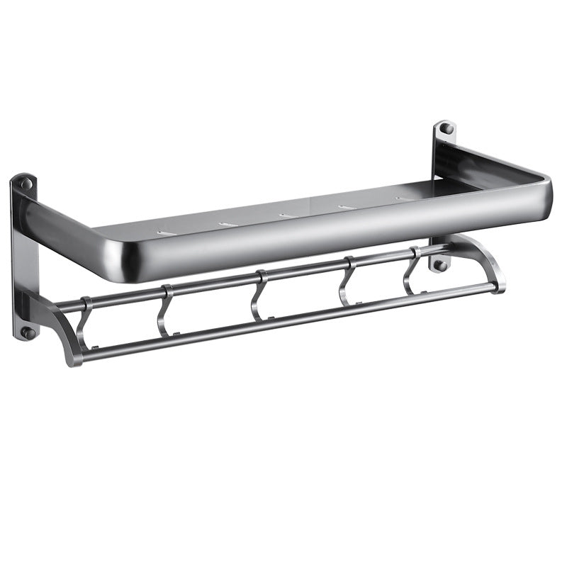 5-Piece Modern Bathroom Accessory Set with Bath Shelf/Towel Bar/Paper Holder Clearhalo 'Bathroom Hardware Sets' 'Bathroom Hardware' 'Bathroom Remodel & Bathroom Fixtures' 'bathroom_hardware_sets' 'Home Improvement' 'home_improvement' 'home_improvement_bathroom_hardware_sets' 6897274