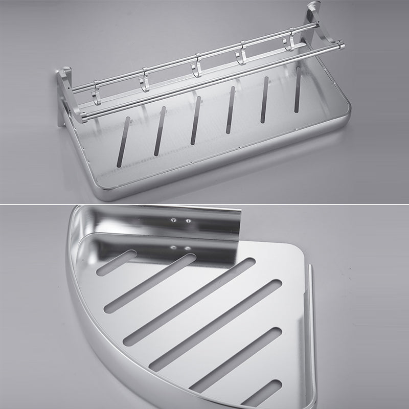 5-Piece Modern Bathroom Accessory Set with Bath Shelf/Towel Bar/Paper Holder Clearhalo 'Bathroom Hardware Sets' 'Bathroom Hardware' 'Bathroom Remodel & Bathroom Fixtures' 'bathroom_hardware_sets' 'Home Improvement' 'home_improvement' 'home_improvement_bathroom_hardware_sets' 6897279