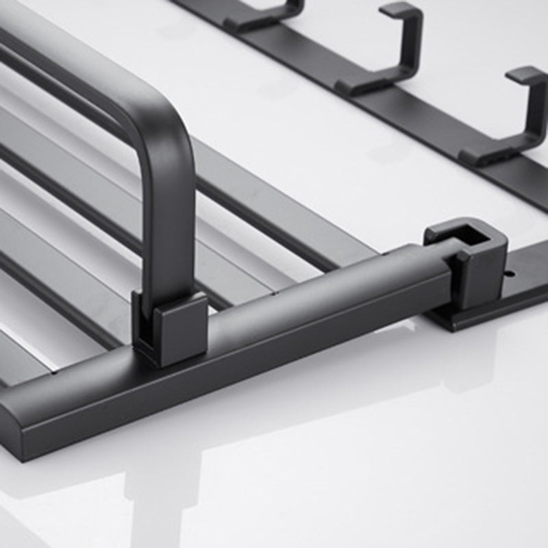 5-Piece Bathroom Accessory Set Alumimun Bath Shelf/Towel Bar Included Bathroom Set Clearhalo 'Bathroom Hardware Sets' 'Bathroom Hardware' 'Bathroom Remodel & Bathroom Fixtures' 'bathroom_hardware_sets' 'Home Improvement' 'home_improvement' 'home_improvement_bathroom_hardware_sets' 6897294