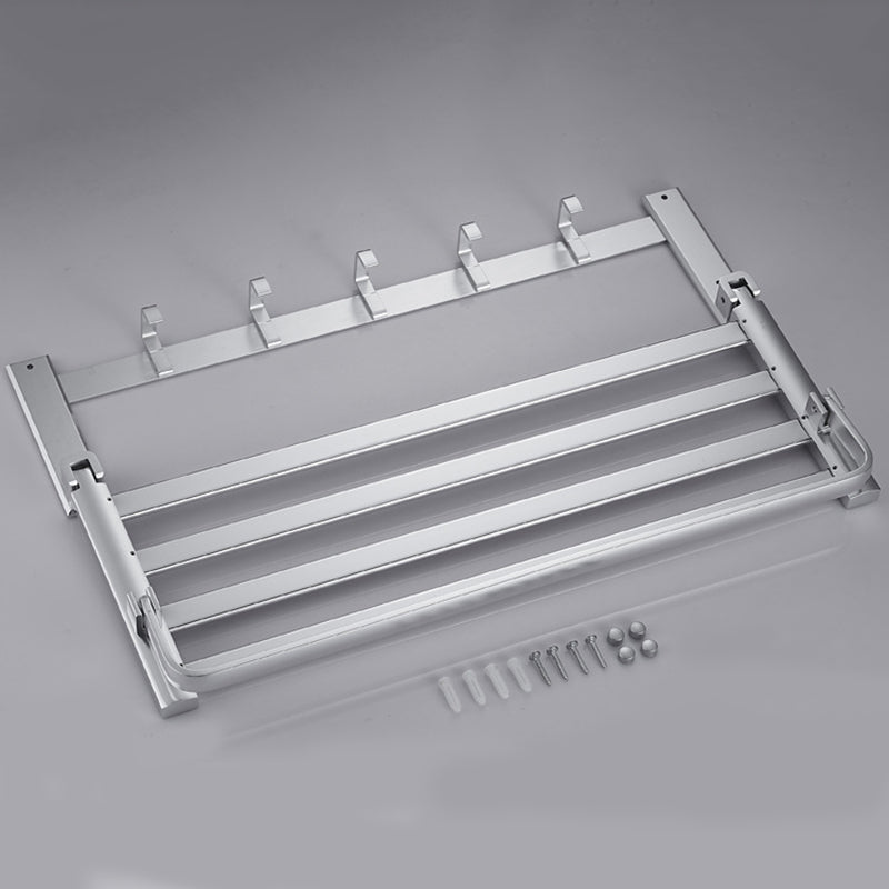 5-Piece Bathroom Accessory Set Alumimun Bath Shelf/Towel Bar Included Bathroom Set Clearhalo 'Bathroom Hardware Sets' 'Bathroom Hardware' 'Bathroom Remodel & Bathroom Fixtures' 'bathroom_hardware_sets' 'Home Improvement' 'home_improvement' 'home_improvement_bathroom_hardware_sets' 6897296