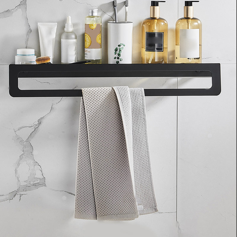 7-Piece Bathroom Hardware Set Matte Black/Gray with Bath Shelf/Towel Bar/Robe Hooks Clearhalo 'Bathroom Hardware Sets' 'Bathroom Hardware' 'Bathroom Remodel & Bathroom Fixtures' 'bathroom_hardware_sets' 'Home Improvement' 'home_improvement' 'home_improvement_bathroom_hardware_sets' 6897361