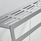 7-Piece Bathroom Hardware Set Matte Black/Gray with Bath Shelf/Towel Bar/Robe Hooks Clearhalo 'Bathroom Hardware Sets' 'Bathroom Hardware' 'Bathroom Remodel & Bathroom Fixtures' 'bathroom_hardware_sets' 'Home Improvement' 'home_improvement' 'home_improvement_bathroom_hardware_sets' 6897363