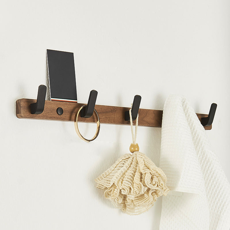 Traditional Bathroom Accessory As Individual Or As a Set in Black Brown Towel Robe Hook (Row Hooks) Clearhalo 'Bathroom Hardware Sets' 'Bathroom Hardware' 'Bathroom Remodel & Bathroom Fixtures' 'bathroom_hardware_sets' 'Home Improvement' 'home_improvement' 'home_improvement_bathroom_hardware_sets' 6897413