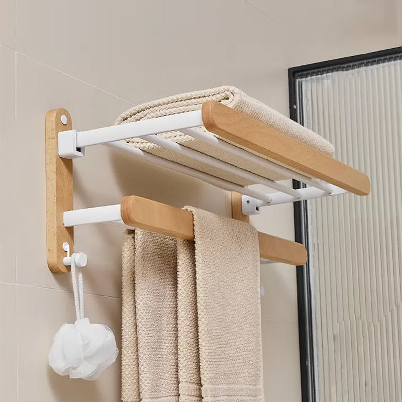 Modern Natural Bathroom Accessory As Individual Or As a Set in Solid Wood Natural Towel Rack Clearhalo 'Bathroom Hardware Sets' 'Bathroom Hardware' 'Bathroom Remodel & Bathroom Fixtures' 'bathroom_hardware_sets' 'Home Improvement' 'home_improvement' 'home_improvement_bathroom_hardware_sets' 6897432