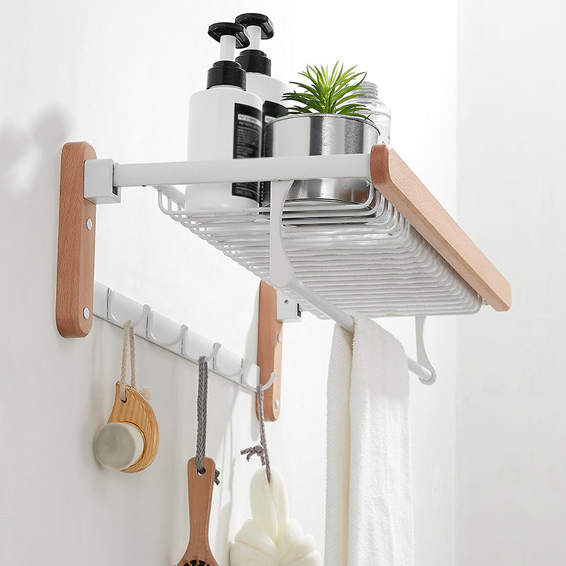 White Bathroom Set Solid Wood & Aluminum Bathroom Accessory as Individual or as a Set Clearhalo 'Bathroom Hardware Sets' 'Bathroom Hardware' 'Bathroom Remodel & Bathroom Fixtures' 'bathroom_hardware_sets' 'Home Improvement' 'home_improvement' 'home_improvement_bathroom_hardware_sets' 6897450