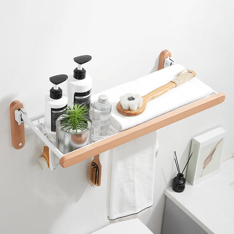 White Bathroom Set Solid Wood & Aluminum Bathroom Accessory as Individual or as a Set Clearhalo 'Bathroom Hardware Sets' 'Bathroom Hardware' 'Bathroom Remodel & Bathroom Fixtures' 'bathroom_hardware_sets' 'Home Improvement' 'home_improvement' 'home_improvement_bathroom_hardware_sets' 6897453