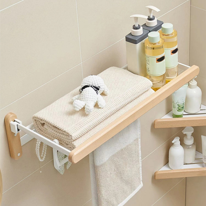 White Bathroom Set Solid Wood & Aluminum Bathroom Accessory as Individual or as a Set Clearhalo 'Bathroom Hardware Sets' 'Bathroom Hardware' 'Bathroom Remodel & Bathroom Fixtures' 'bathroom_hardware_sets' 'Home Improvement' 'home_improvement' 'home_improvement_bathroom_hardware_sets' 6897455