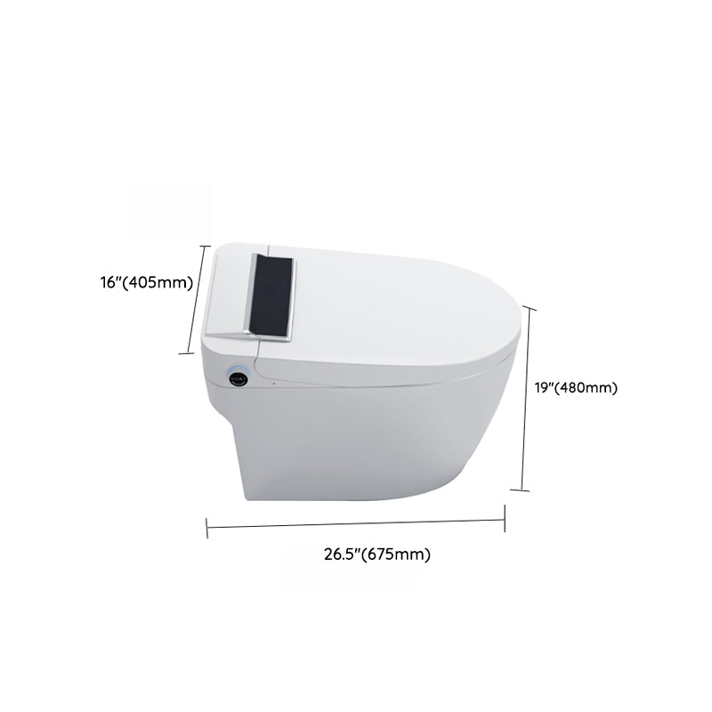Elongated Floor Mount Bidet White Floor Standing Bidet with Unlimited Warm Water Clearhalo 'Bathroom Remodel & Bathroom Fixtures' 'Bidets' 'Home Improvement' 'home_improvement' 'home_improvement_bidets' 'Toilets & Bidets' 6897935