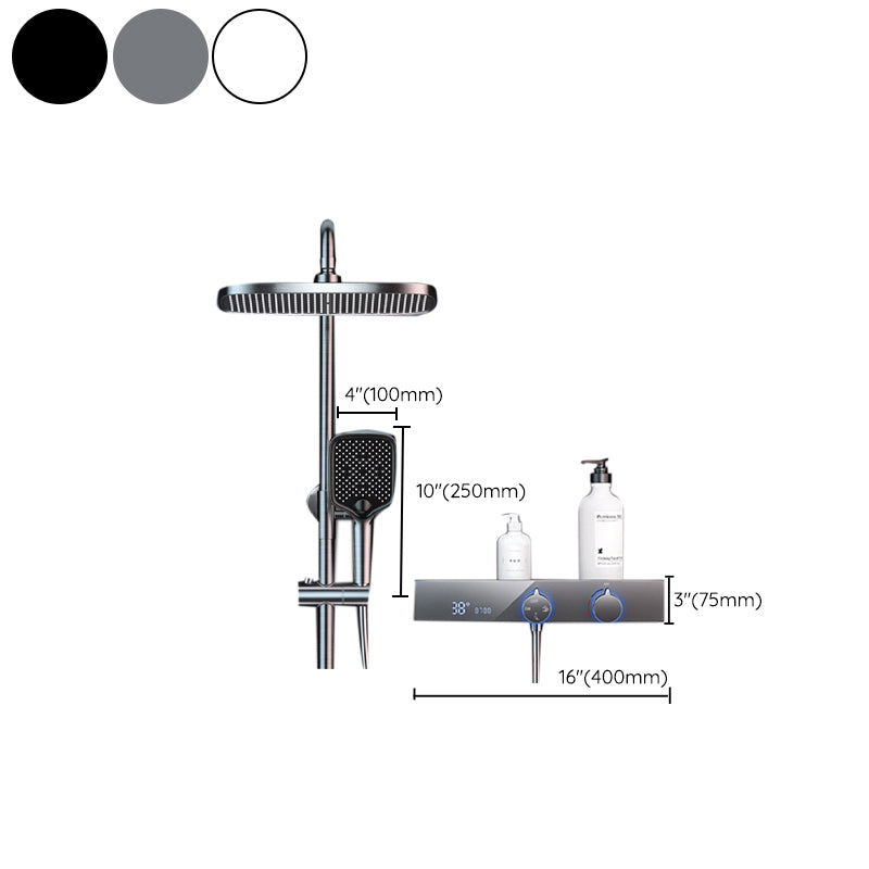 Shower System Rain Shower Head Massage/Jet Handheld Shower Trim Clearhalo 'Bathroom Remodel & Bathroom Fixtures' 'Home Improvement' 'home_improvement' 'home_improvement_shower_faucets' 'Shower Faucets & Systems' 'shower_faucets' 'Showers & Bathtubs Plumbing' 'Showers & Bathtubs' 6897936