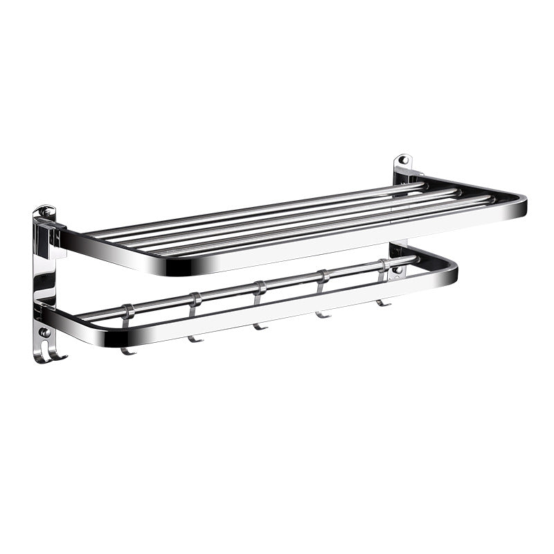 Classic Polished Chrome Bathroom Accessory Set Towel Bar/Paper Holder/Robe Hook Included Clearhalo 'Bathroom Hardware Sets' 'Bathroom Hardware' 'Bathroom Remodel & Bathroom Fixtures' 'bathroom_hardware_sets' 'Home Improvement' 'home_improvement' 'home_improvement_bathroom_hardware_sets' 6908083