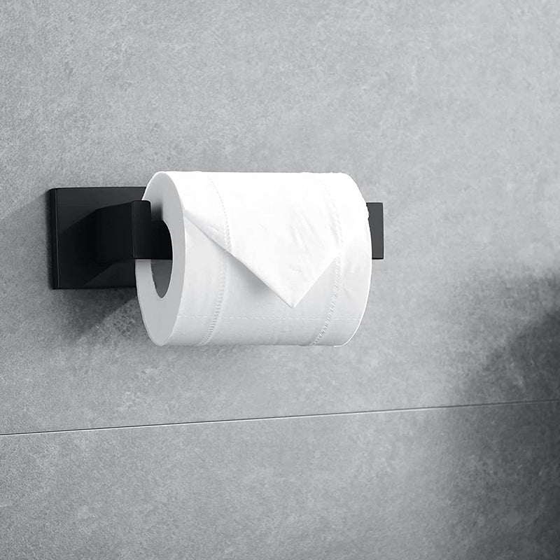 7-Piece Bath Hardware Set in Stainless Steel with Paper Holder/Robe Hooks/Towel Ring Bar Clearhalo 'Bathroom Hardware Sets' 'Bathroom Hardware' 'Bathroom Remodel & Bathroom Fixtures' 'bathroom_hardware_sets' 'Home Improvement' 'home_improvement' 'home_improvement_bathroom_hardware_sets' 6908124