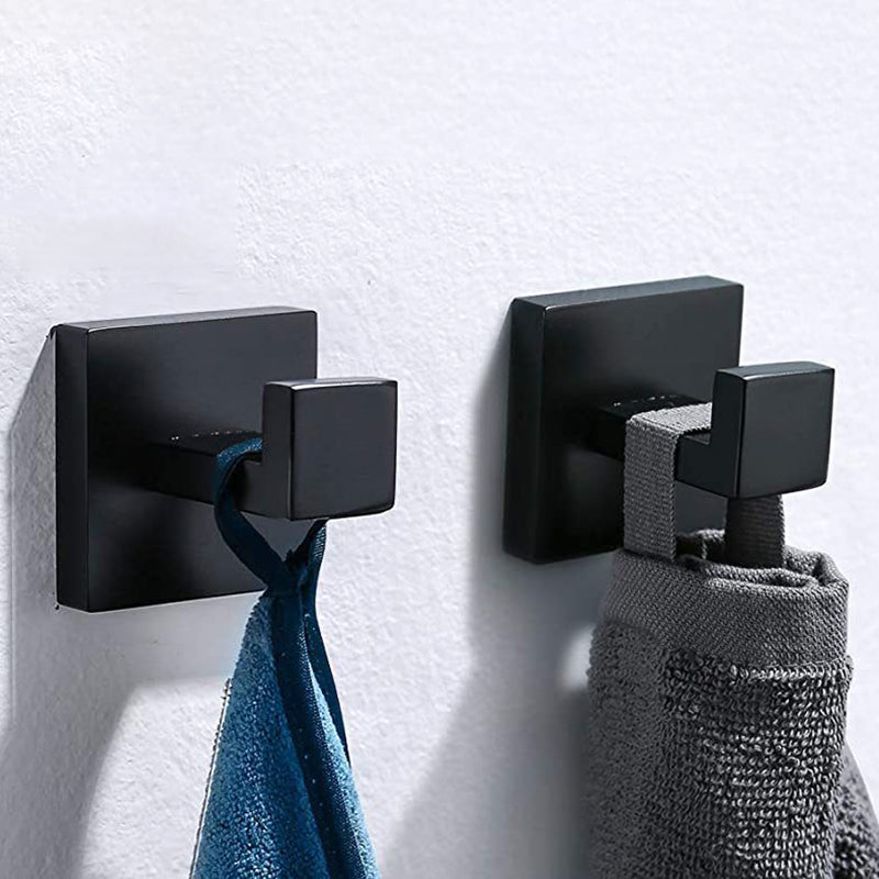 7-Piece Bath Hardware Set in Stainless Steel with Paper Holder/Robe Hooks/Towel Ring Bar Clearhalo 'Bathroom Hardware Sets' 'Bathroom Hardware' 'Bathroom Remodel & Bathroom Fixtures' 'bathroom_hardware_sets' 'Home Improvement' 'home_improvement' 'home_improvement_bathroom_hardware_sets' 6908127