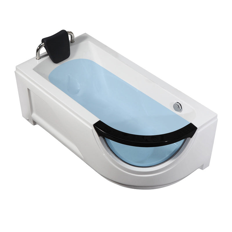 Free Form Corner Bathtub Acrylic Soaking White Modern Back to Wall Bathtub Right Tub Clearhalo 'Bathroom Remodel & Bathroom Fixtures' 'Bathtubs' 'Home Improvement' 'home_improvement' 'home_improvement_bathtubs' 'Showers & Bathtubs' 6908262