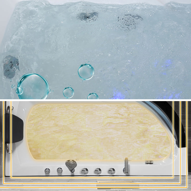 Free Form Corner Bathtub Acrylic Soaking White Modern Back to Wall Bathtub Clearhalo 'Bathroom Remodel & Bathroom Fixtures' 'Bathtubs' 'Home Improvement' 'home_improvement' 'home_improvement_bathtubs' 'Showers & Bathtubs' 6908267