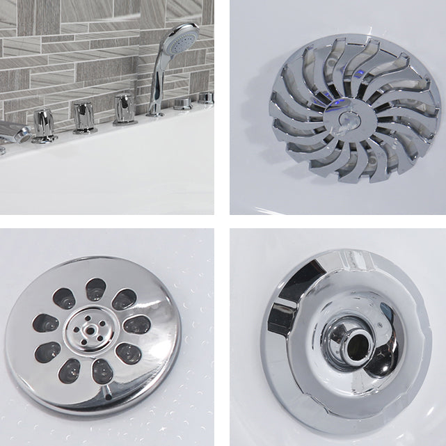 Free Form Corner Bathtub Acrylic Soaking White Modern Back to Wall Bathtub Clearhalo 'Bathroom Remodel & Bathroom Fixtures' 'Bathtubs' 'Home Improvement' 'home_improvement' 'home_improvement_bathtubs' 'Showers & Bathtubs' 6908268