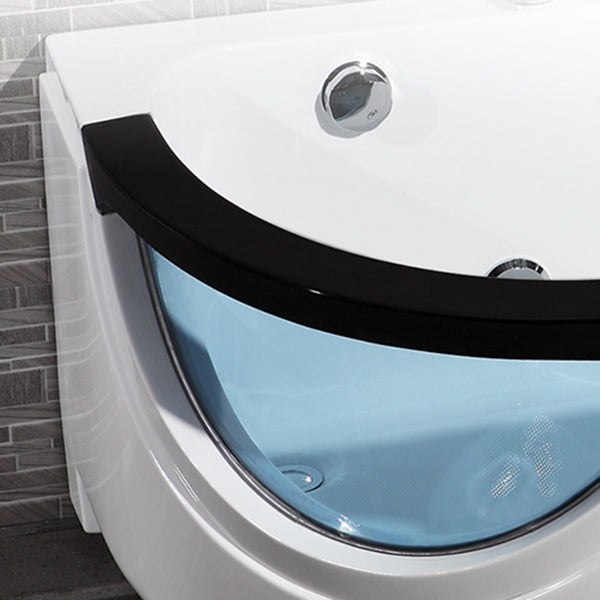 Free Form Corner Bathtub Acrylic Soaking White Modern Back to Wall Bathtub Clearhalo 'Bathroom Remodel & Bathroom Fixtures' 'Bathtubs' 'Home Improvement' 'home_improvement' 'home_improvement_bathtubs' 'Showers & Bathtubs' 6908270