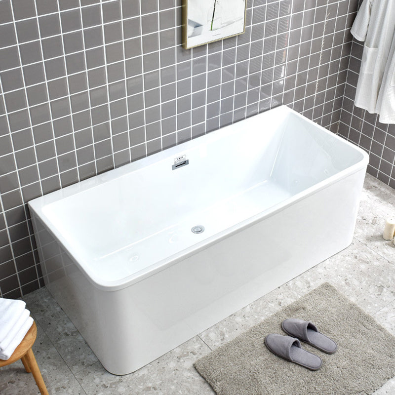Acrylic Rectangular Bathtub Soaking White Bathtub , 22.83-inch Tall Tub Clearhalo 'Bathroom Remodel & Bathroom Fixtures' 'Bathtubs' 'Home Improvement' 'home_improvement' 'home_improvement_bathtubs' 'Showers & Bathtubs' 6908297
