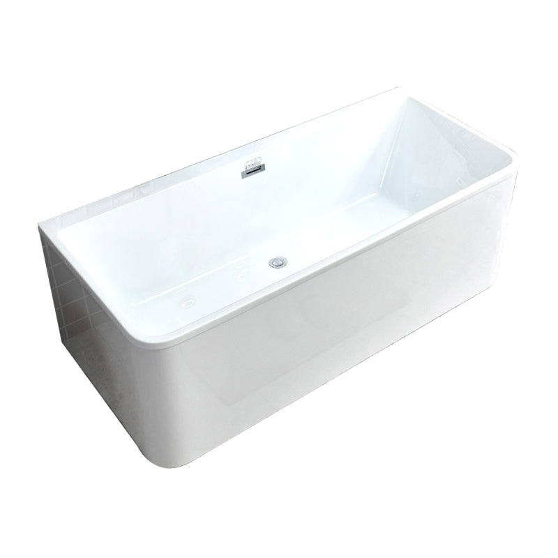 Acrylic Rectangular Bathtub Soaking White Bathtub , 22.83-inch Tall Clearhalo 'Bathroom Remodel & Bathroom Fixtures' 'Bathtubs' 'Home Improvement' 'home_improvement' 'home_improvement_bathtubs' 'Showers & Bathtubs' 6908303