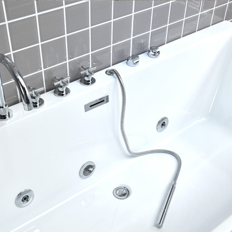 Acrylic Rectangular Bathtub Soaking White Bathtub , 22.83-inch Tall Clearhalo 'Bathroom Remodel & Bathroom Fixtures' 'Bathtubs' 'Home Improvement' 'home_improvement' 'home_improvement_bathtubs' 'Showers & Bathtubs' 6908306