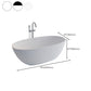 Stone Soaking Bathtub Antique Finish Back to Wall Oval Bath Tub Clearhalo 'Bathroom Remodel & Bathroom Fixtures' 'Bathtubs' 'Home Improvement' 'home_improvement' 'home_improvement_bathtubs' 'Showers & Bathtubs' 6908363