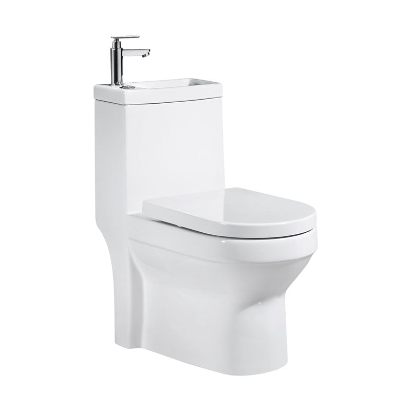 Modern Toilet Bowl Floor Mounted Porcelain All-In-One Flush Toilet Clearhalo 'Bathroom Remodel & Bathroom Fixtures' 'Home Improvement' 'home_improvement' 'home_improvement_toilets' 'Toilets & Bidets' 'Toilets' 6908733
