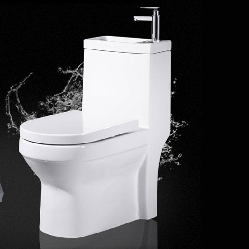 Modern Toilet Bowl Floor Mounted Porcelain All-In-One Flush Toilet Clearhalo 'Bathroom Remodel & Bathroom Fixtures' 'Home Improvement' 'home_improvement' 'home_improvement_toilets' 'Toilets & Bidets' 'Toilets' 6908734