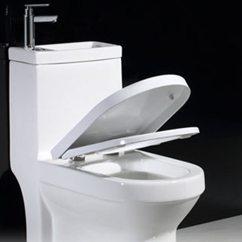 Modern Toilet Bowl Floor Mounted Porcelain All-In-One Flush Toilet Clearhalo 'Bathroom Remodel & Bathroom Fixtures' 'Home Improvement' 'home_improvement' 'home_improvement_toilets' 'Toilets & Bidets' 'Toilets' 6908737